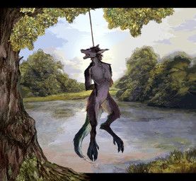 mythology, jeffusherb, anthro, death, detailed_background