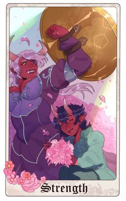 beebeedibapbeediboop, 2_horns, breasts, cleavage, clothed