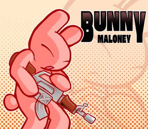 bunny_maloney_(character), bunny_maloney, dontluigi, eyes_closed, gun