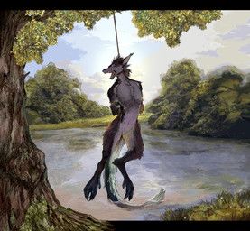 mythology, jeffusherb, anthro, asphyxiation, death
