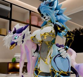 mythology, zetafrostrenders, 4_ears, anthro, big_breasts