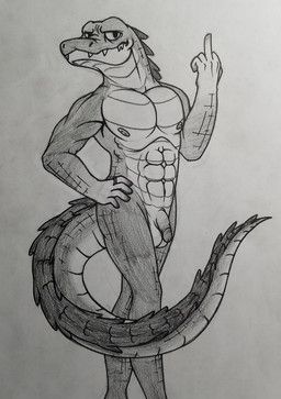 charlie_(woogigooie), woogigooie, abs, alligator, alligatorid