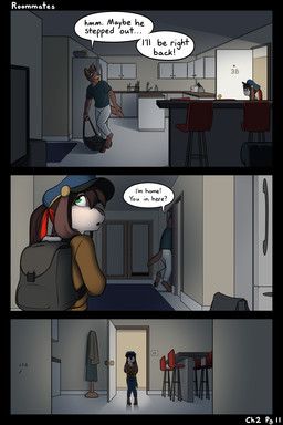ken_(black-kitten), maya_(black-kitten), black-kitten, 4_panel_comic, anthro