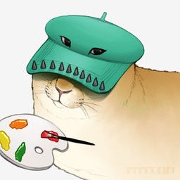 band1tnsfw, beret, brush, carnivoran, clothing