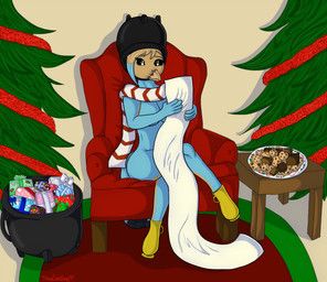 mererna, christmas, thatcatzoey, anthro, avian