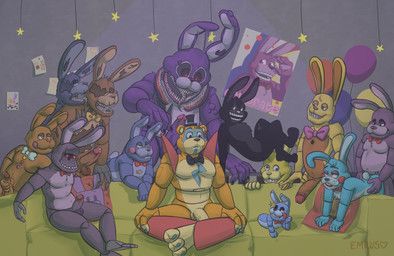 bonnie_(fnaf), chocolate_bonnie_(fnaf), glamrock_freddy, jack-o-bonnie_(fnaf), nightmare_bonnie_(fnaf)