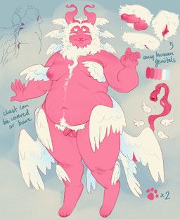 teastash, angel, anthro, balls, belly
