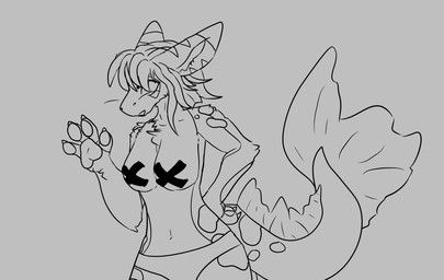 atlaspaws, anthro, aquatic, breasts, butt