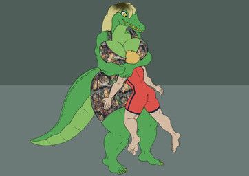 norsuiso, alligator, alligatorid, anthro, asphyxiation