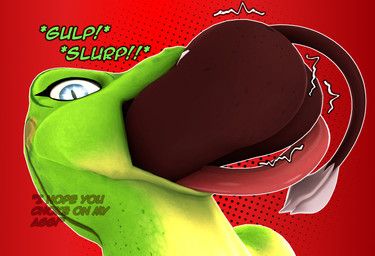 ruby_(domi3d), kylebobby, amphibian, anthro, big_butt