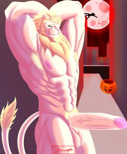 browncatfe, abs, anthro, armpit_hair, balls