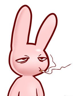 bunny_maloney, dontluigi, cigarette, ears_up, eye_bags