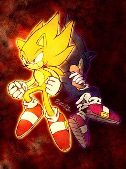 dark_sonic, sonic_the_hedgehog, super_sonic, sega, sonic_the_hedgehog_(series)