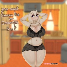 toriel, undertale_(series), holaxes, anthro, belly