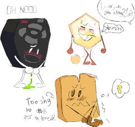 cake_(bfdi), loser_(bfdi), remote_(bfdi), woody_(bfdi), battle_for_dream_island
