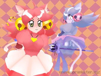 irritable_ghost_(deltarune), mad_mew_mew, mew_mew_(undertale), pink_(deltarune), deltarune