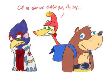 banjo_(banjo-kazooie), falco_lombardi, kazooie, banjo-kazooie, nintendo