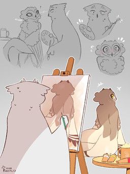 flammeusia, scandiowlcus, rozalid, anthro, avian