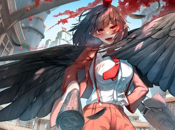 aya_shameimaru, touhou, ametonalu, accessory, animal_humanoid