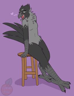 hungrycrow, 3_toes, anthro, avian, beak