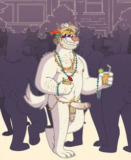carnival_(holiday), mardi_gras, nardodraws, anthro, areola