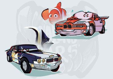 gill_(finding_nemo), marlin_(finding_nemo), cars_(disney), disney, finding_nemo