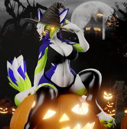 halloween, mythology, zetafrostrenders, anthro, athletic_wear