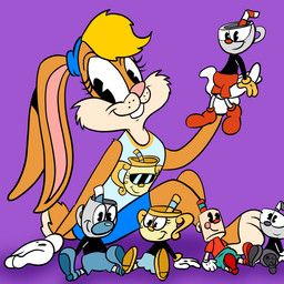 cuphead_(character), cuppet, lola_bunny, ms._chalice, mugman