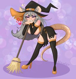 boo_the_rat, kisumivt, animal_humanoid, big_breasts, black_clothing