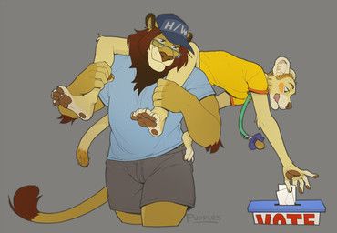 junior_(puddlepup), liondad_(puddlepup), puddlepup, 4_toes, ageplay