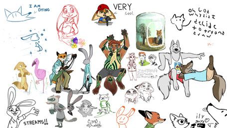 finnick_(zootopia), gary_(zootopia), gideon_grey, judy_hopps, larry_(zootopia)