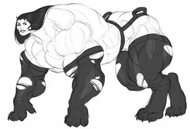 mythology, dakaliginous, after_transformation, animal_humanoid, big_muscles