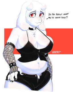 toriel, undertale, undertale_(series), antrofart, alternative_fashion