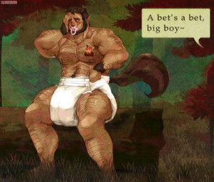 ianicine, arm_hair, beard, blush, body_hair