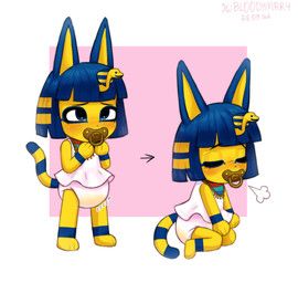 ankha_(animal_crossing), animal_crossing, nintendo, bloodymrr, abdl