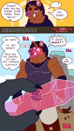 septenmber, remmus_cobalt, anthro, balls, belly