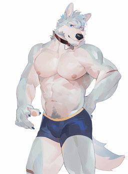 seatohao, abs, anthro, arm_scar, barazoku