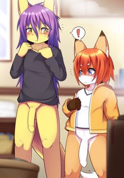 itsuki_(hane), shota_fox_(hane), hane, anthro, black_clothing