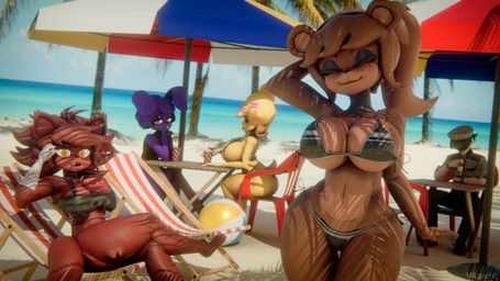 bonfie_(cryptiacurves), bonnie_(fnaf), chica_(fnaf), chiku_(cryptiacurves), fexa_(cryptiacurves)