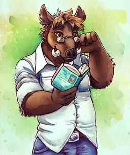 noviraine, 5_fingers, amber_eyes, anthro, book