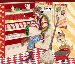 necturbee, animal_humanoid, apron, backpack, ballcap