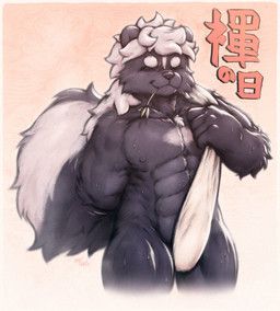 isaku_morikaze, fundoshi's_day, bitfly, abs, anthro