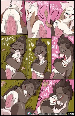 flint_(fuf), tesla_(fuf), fuf, 8_panel_comic, animal_genitalia