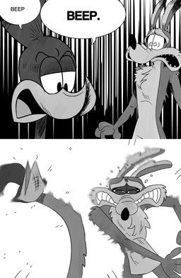road_runner_(looney_tunes), wile_e._coyote, i_will_survive_slap, looney_tunes, warner_brothers