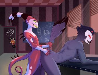 blitzo_(helluva_boss), moxxie_(helluva_boss), stolas_(helluva_boss), hellaverse, helluva_boss