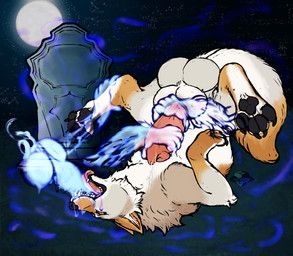 yonnixart, ambiguous_gender, animal_genitalia, balls, bent_legs