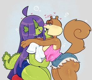 eelie_applebottom, sandy_cheeks, nickelodeon, spongebob_squarepants, somescrub