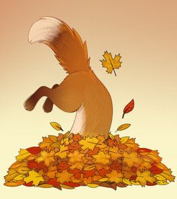feve, 4_toes, ambiguous_gender, ass_up, autumn