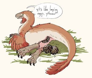 ovi_(raptoreggs), raptoreggs, ambiguous_gender, arthropod, birth