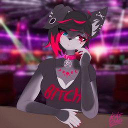 katciao, 5_fingers, alternative_fashion, anthro, bar